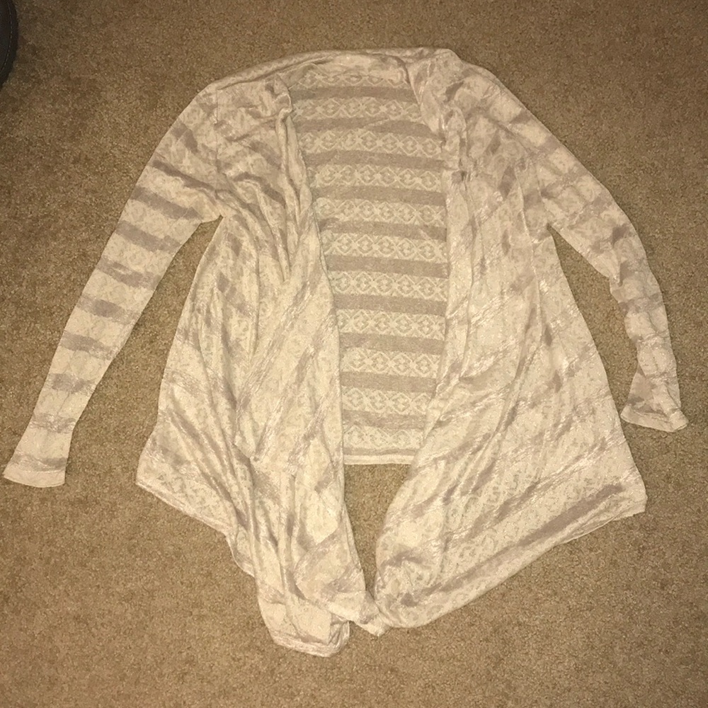 Cream lace sheer top